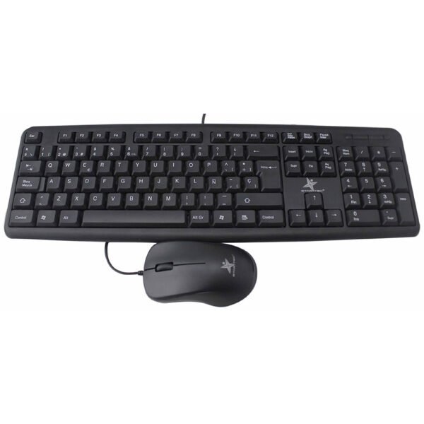Combo Alambrico Teclado +Mouse Star Tec St-Cb-81 Alambrico Negro