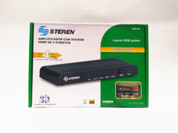 Amplificador Hdmi 4 Puertos | Steren | Bos-304